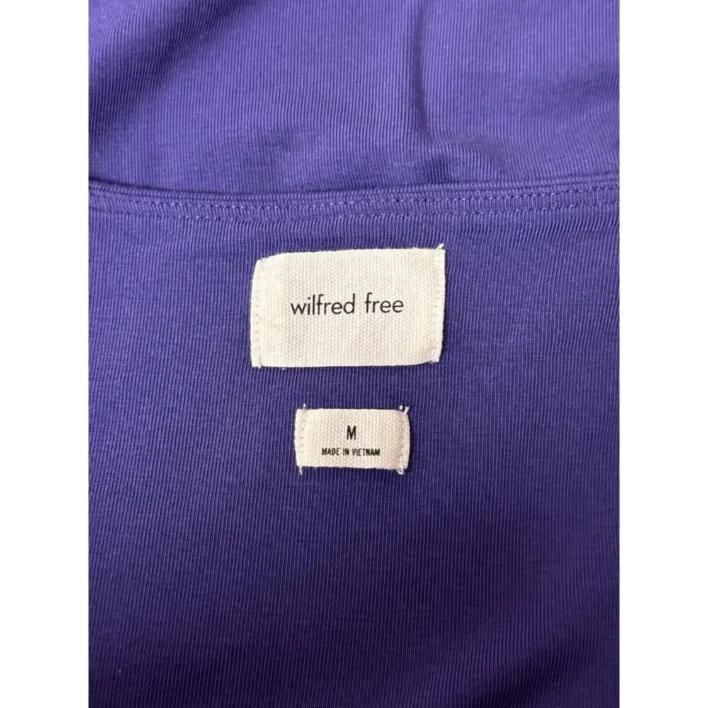 Aritzia Top Medium Womens Wilfred Purple Long Sleeve Crop Blouse